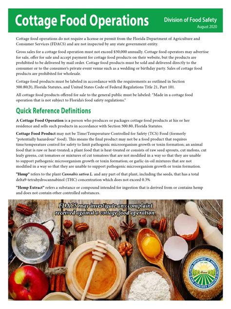 Cottage Food Operations Pdf Fruit Preserves Confectionery