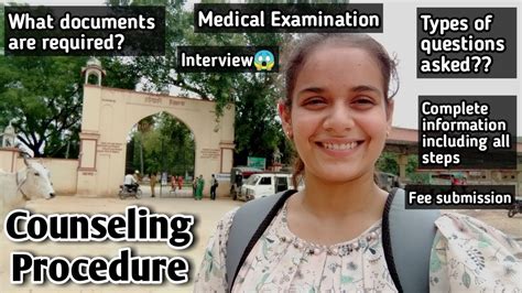 Counseling Procedure Detailed Video Documents Required Medical Examination Etc Youtube