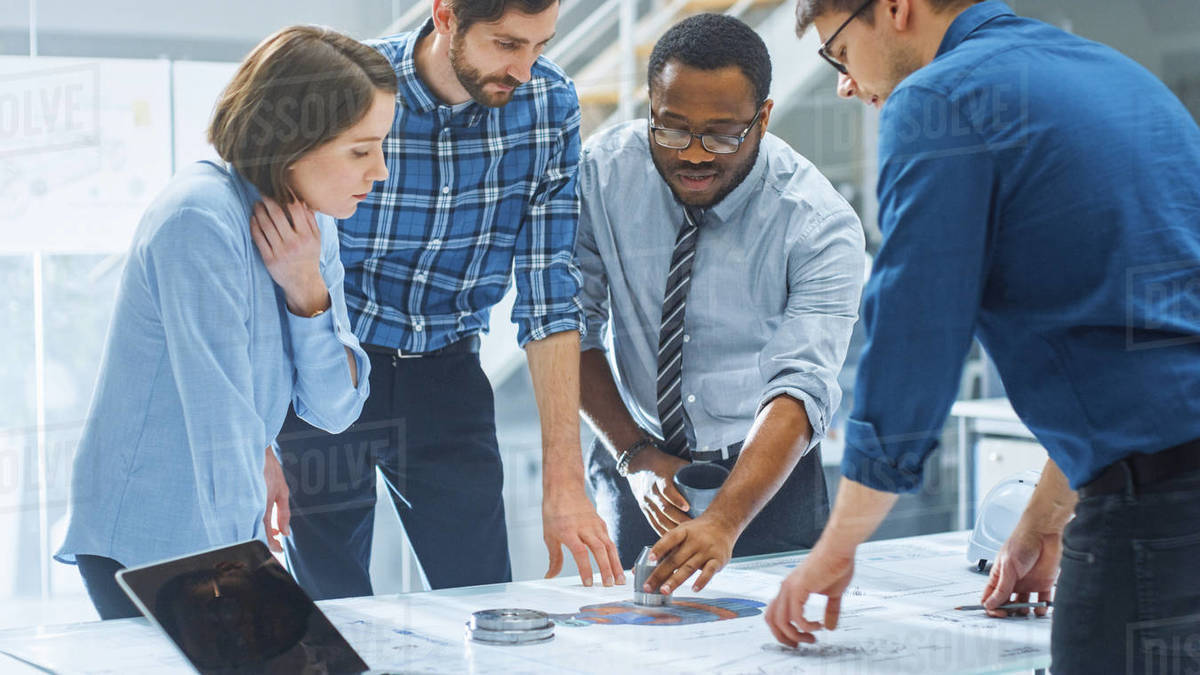 Couple Of Engineers Coworking In Design Office Industrial Stock Footage Ft Engineering