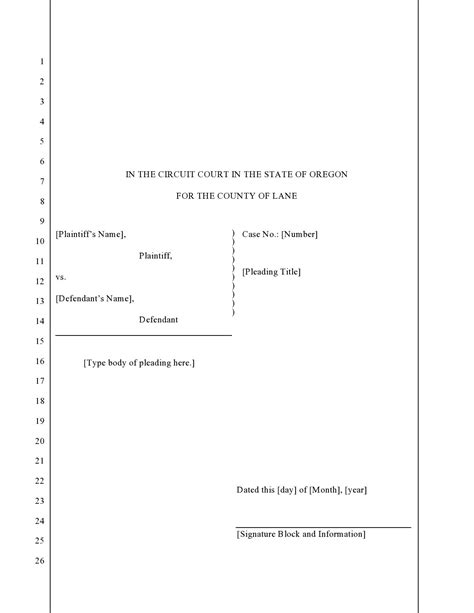 Court Document Templates Free Of Best S Of California Pleading Paper Superior Court