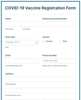 Covid 19 Vaccine Registration Form Template Jotform