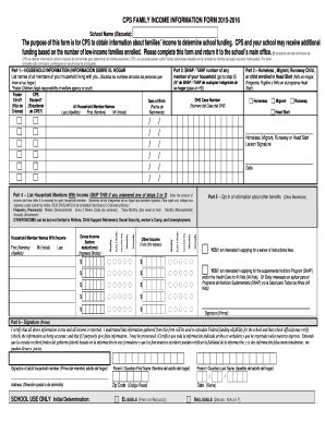 Cps Family Income Information Form 2020 2020 Fill And Sign Printable