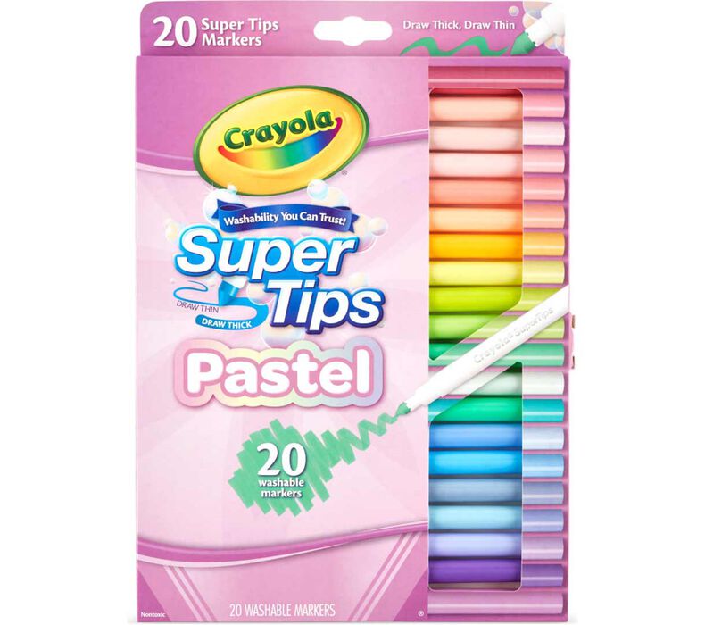 Crayola Super Tips Pastel 20 Washable Markers Smyths Toys Uk