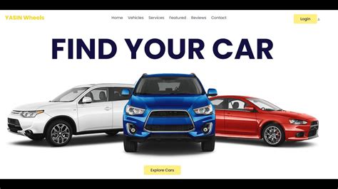 Create A Responsive Car Selling Website Design Using Html Css