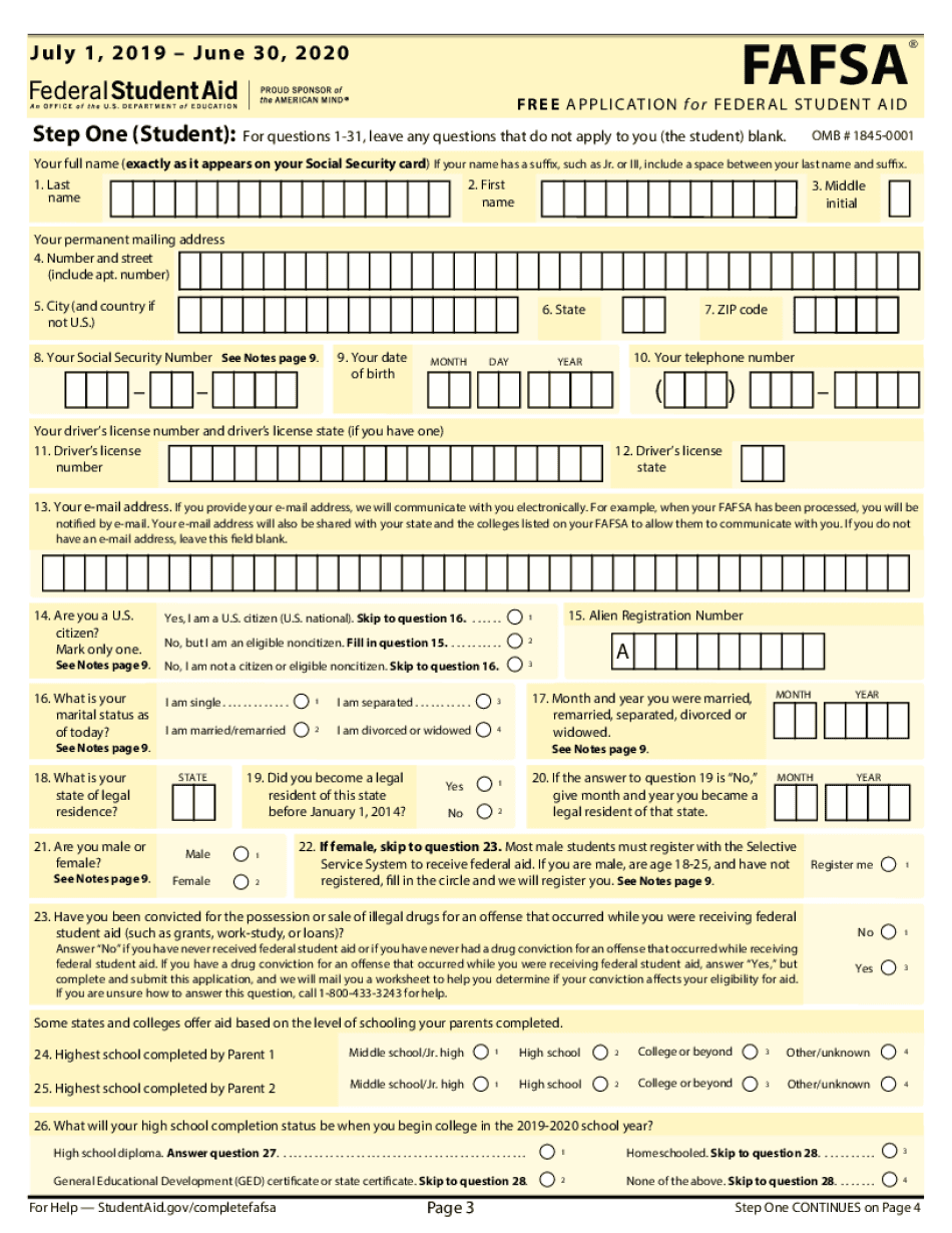 Create Fillable Fafsa Form With Us Fastly Easyly And Securely