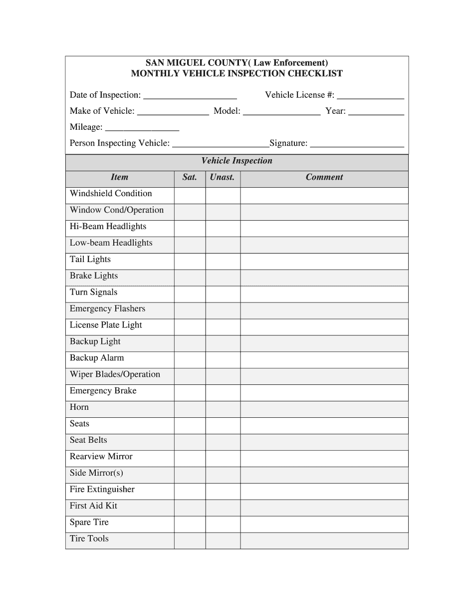 Create Fillable Vehicle Inspection Checklist Form And Cope With Bureaucracy