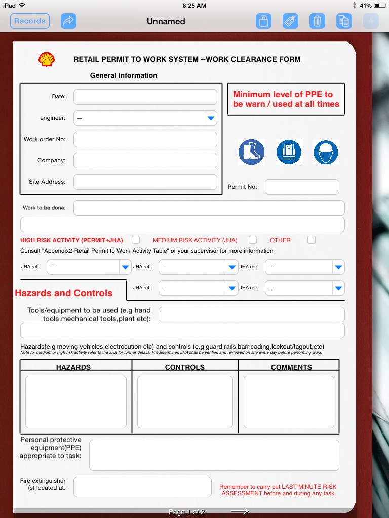 Creating Work Permit Forms