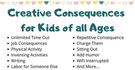 Creative Consequences For Kids Of All Ages