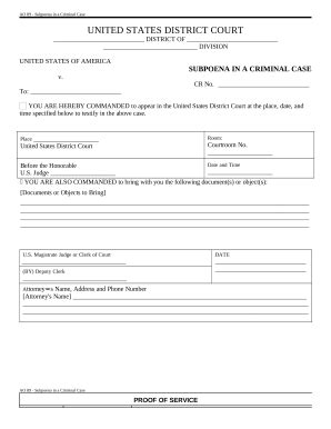 Criminal Court Doc Template Pdffiller