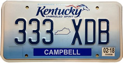 Current Kentucky License Plates