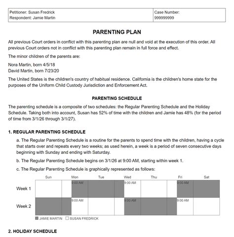 Custody Agreement Template Doc Template Pdffiller