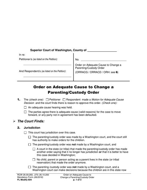 Custody Change Form Pilotsociety