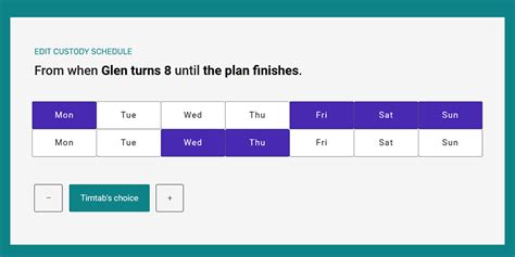 Custody Schedule Examples By Age Timtab