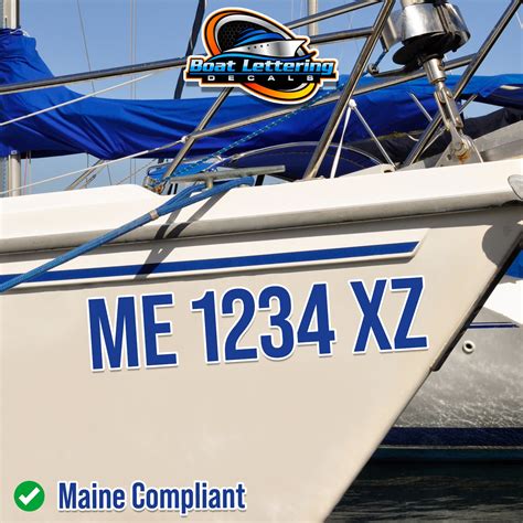 Custom Boat Vessel Registration Number Decal Sticker Lettering Regulat Boat Lettering Decals