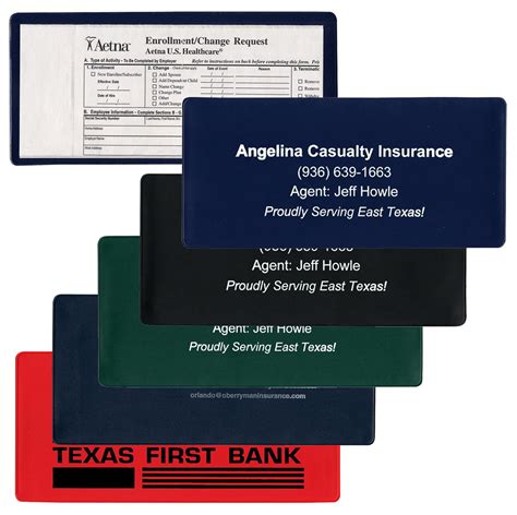 Custom Printed Insurance Card Holders 9 1 8 Amp Quot W X 4 Amp Quot H Opens On Long Side 10 Envelope Size