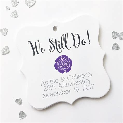 Custom We Still Do Anniversary Or Vow Renewal Tags Fancy Font Layout