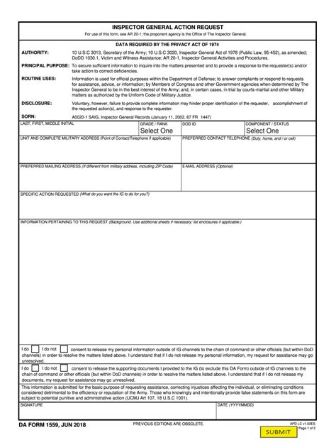 Da Form 1559 Fill Out Sign Online Dochub