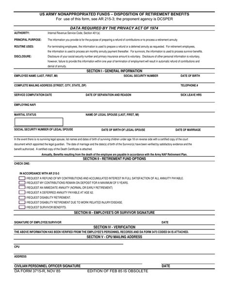 Da Form 3715 R Fill Out Printable Pdf Forms Online