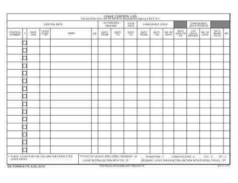 Da Form 4179 Fillable Printable Forms Free Online