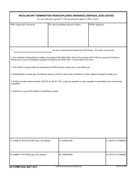 Da Form 5438 Fill Out Sign Online And Download Fillable Pdf