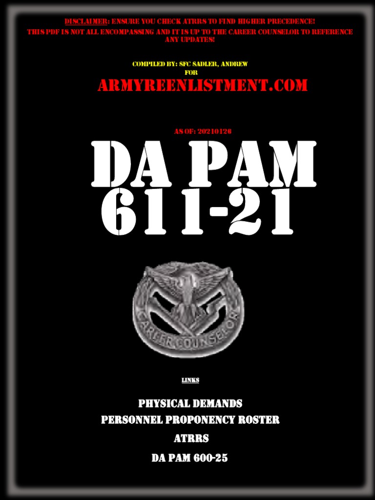 Da Pam 611 21 Pdf