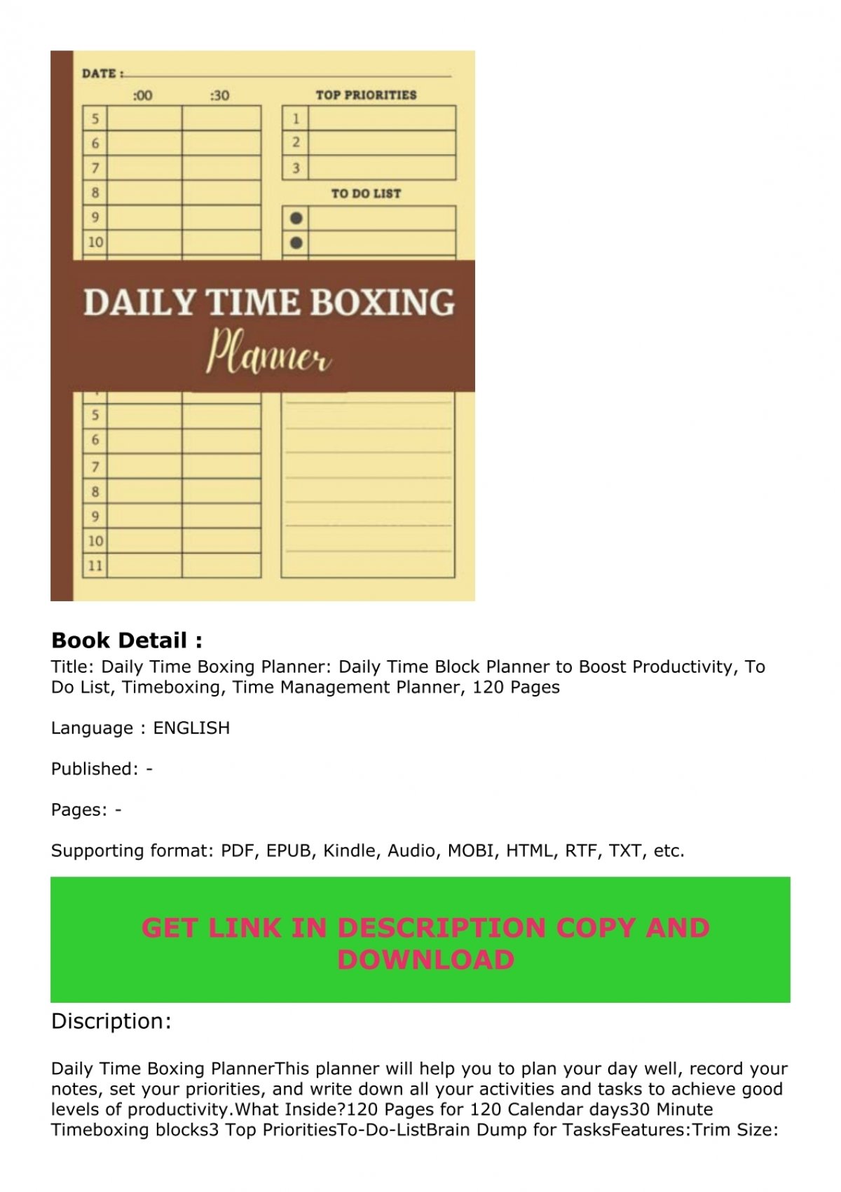 Daily Planner Time Boxing Notability Gallery