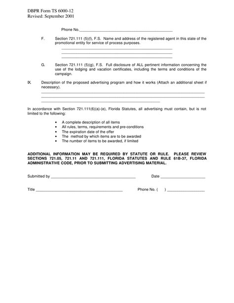 Dbpr Form Ts6000 7 Fill Out Sign Online And Download Fillable Pdf