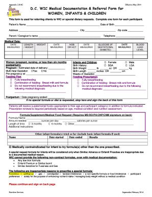 Dc Wic Policies Forms