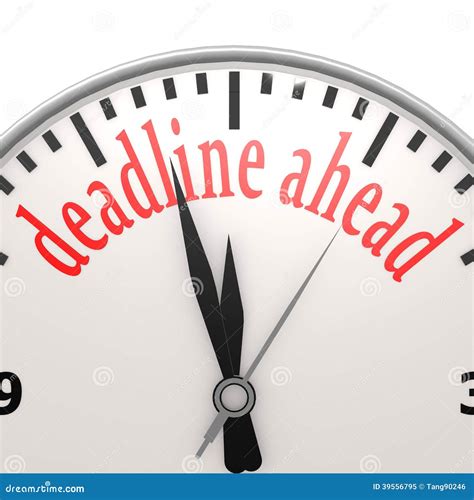 Deadline Ahead Clock Stock Illustration Illustration Of Deadline