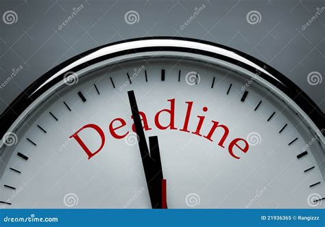 Deadline Conceptual Image Stock Image Image Of Education 21936365