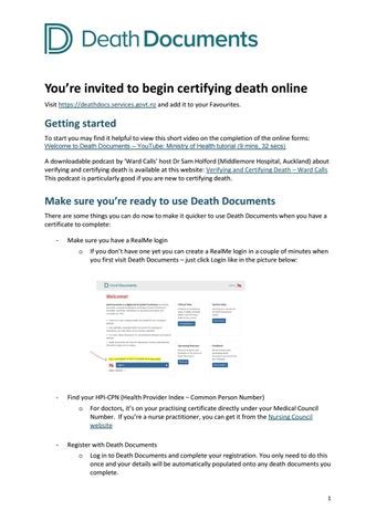 Death Documents Getting Started By Wbop Pho Issuu