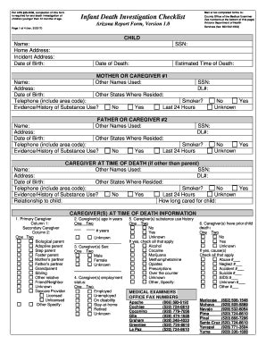 Death Investigation Checklist Fill Online Printable Fillable Blank