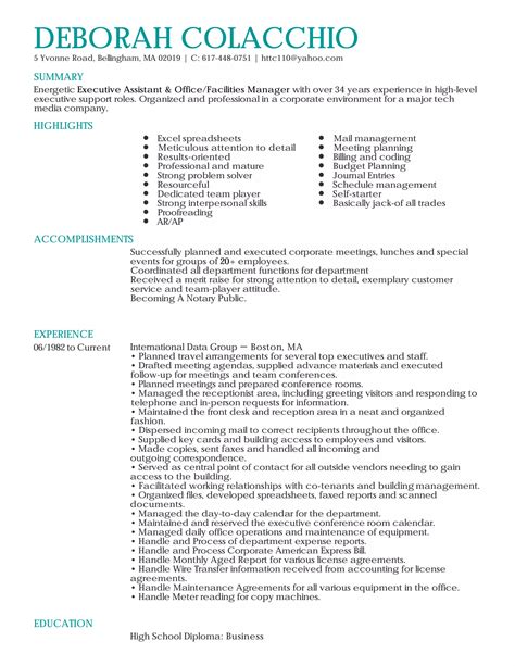 Deborah Colacchio Resume 1 2 Pdf