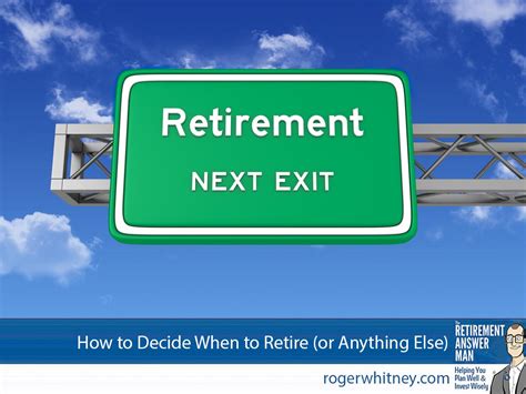 Deciding To Retire