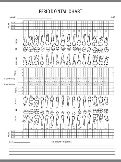 Dental Charting Practice Sheets