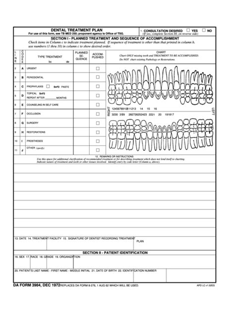 Dental Treatment Plan Example Free Pdf Download