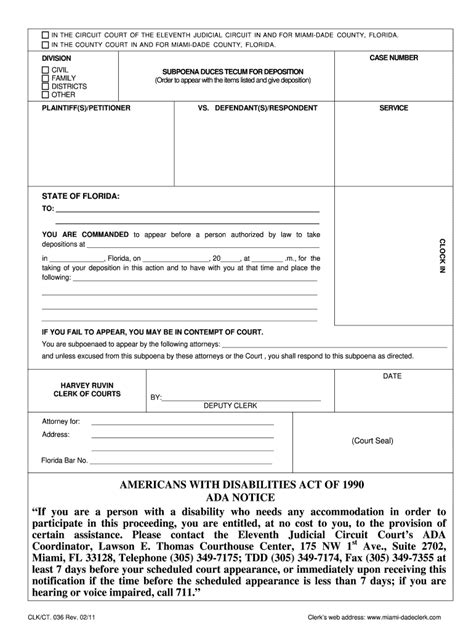 Deposition Subpoena Fill And Sign Printable Template Online