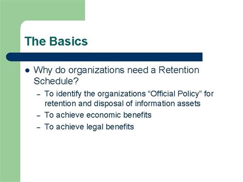 Developing A Records Retention Schedule The Basics