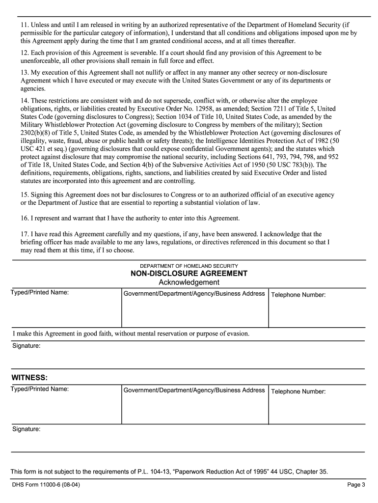 Dhs Form 11000 06 Fill And Sign Printable Template Online Us Legal