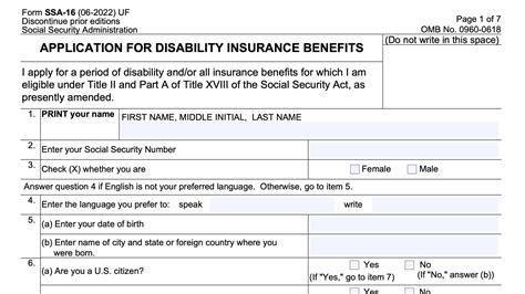 Disability Application Forms And Paperwork