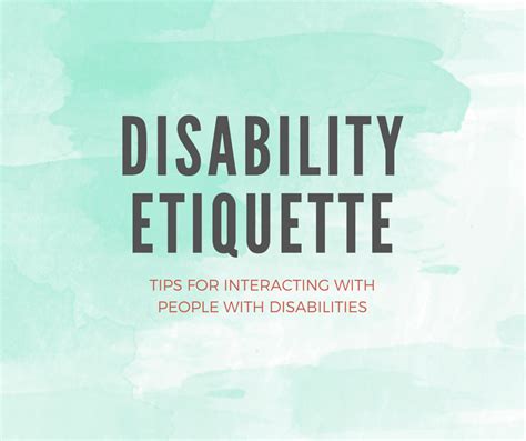 Disability Etiquette Top 5 Tips For Interacting With People With