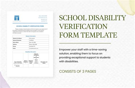 Disability Verification Form Template Pdf Download