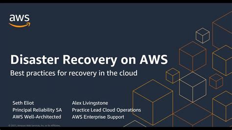 Disaster Recovery Dr Architecture On Aws Part I Strategies For