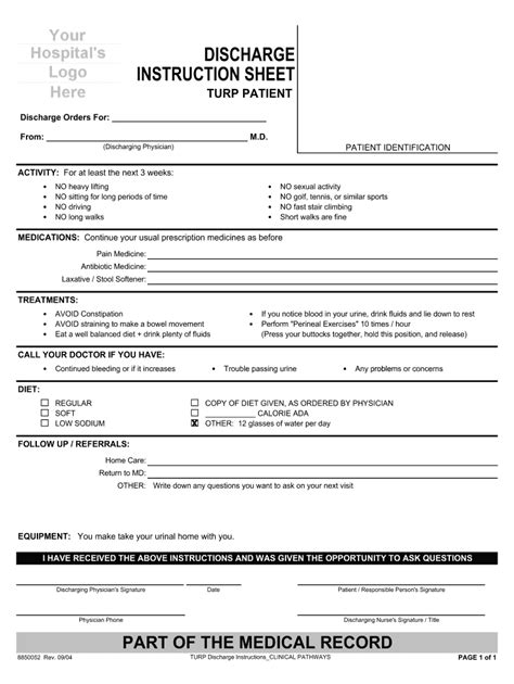 Discharge Papers From Hospital Fill Online Printable Fillable Blank Pdffiller