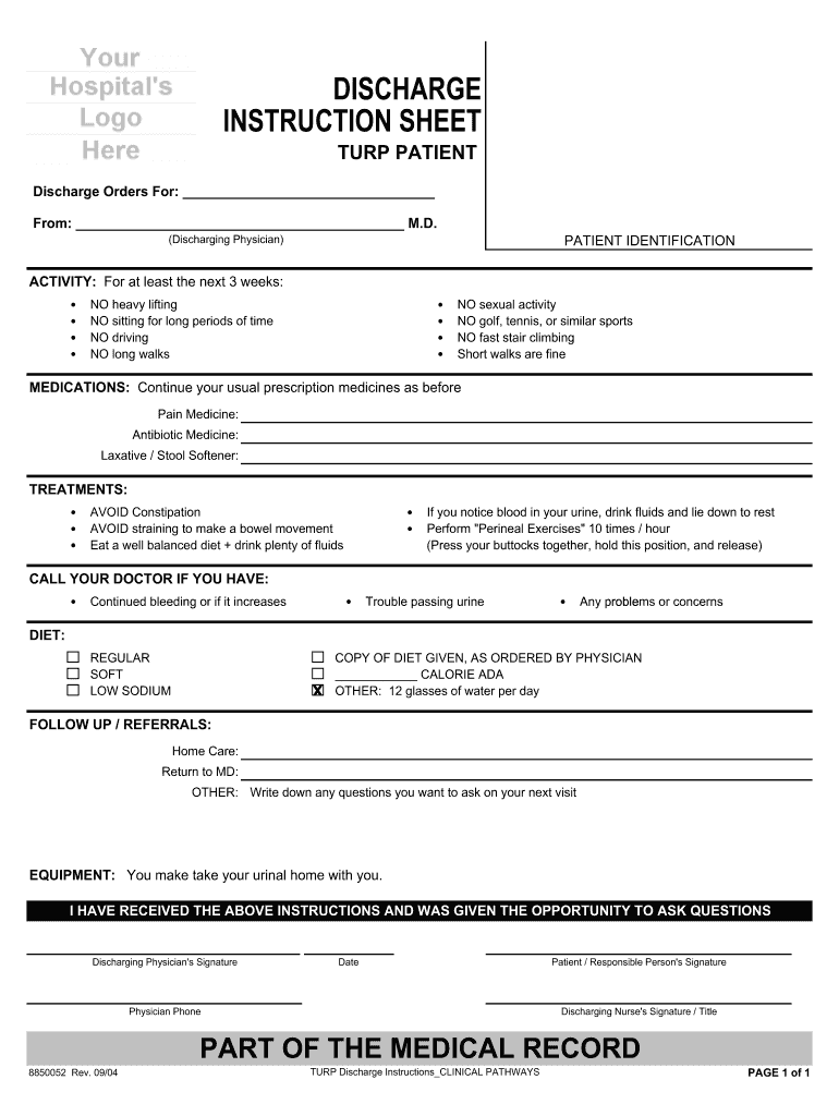 Discharge Paperwork Pdf Pregnancy Fill And Sign Printable Template Online