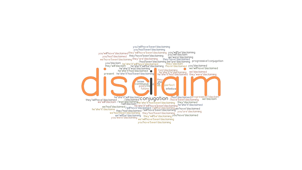 Disclaim Past Tense Verb Forms Conjugate Disclaim Grammartop Com