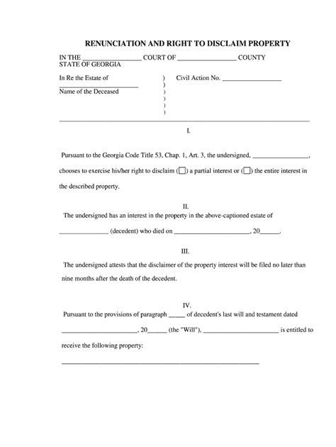 Disclaimer Of Inheritance Form Pdf Fill Online Printable Fillable