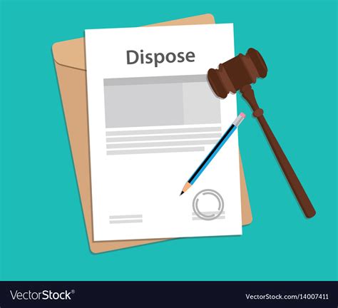 Dispose Text On Stamped Paperwork Royalty Free Vector Image