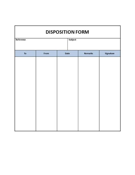 Disposition Form Model Templates At Allbusinesstemplates Com