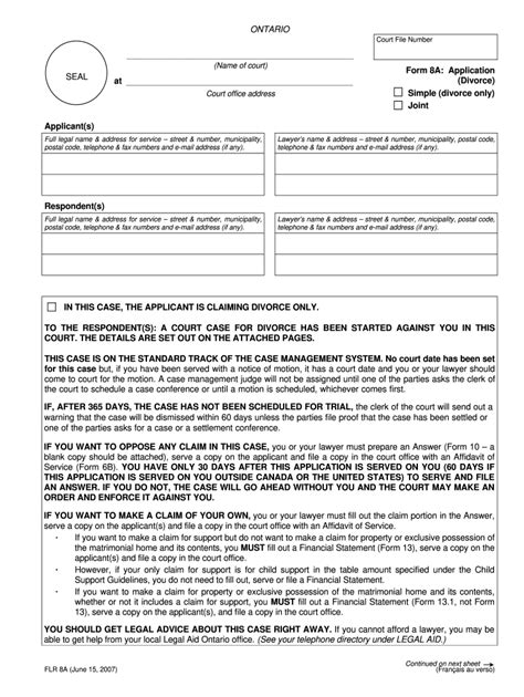 Divorce Forms Ontario Pdf Fill Out Sign Online Dochub